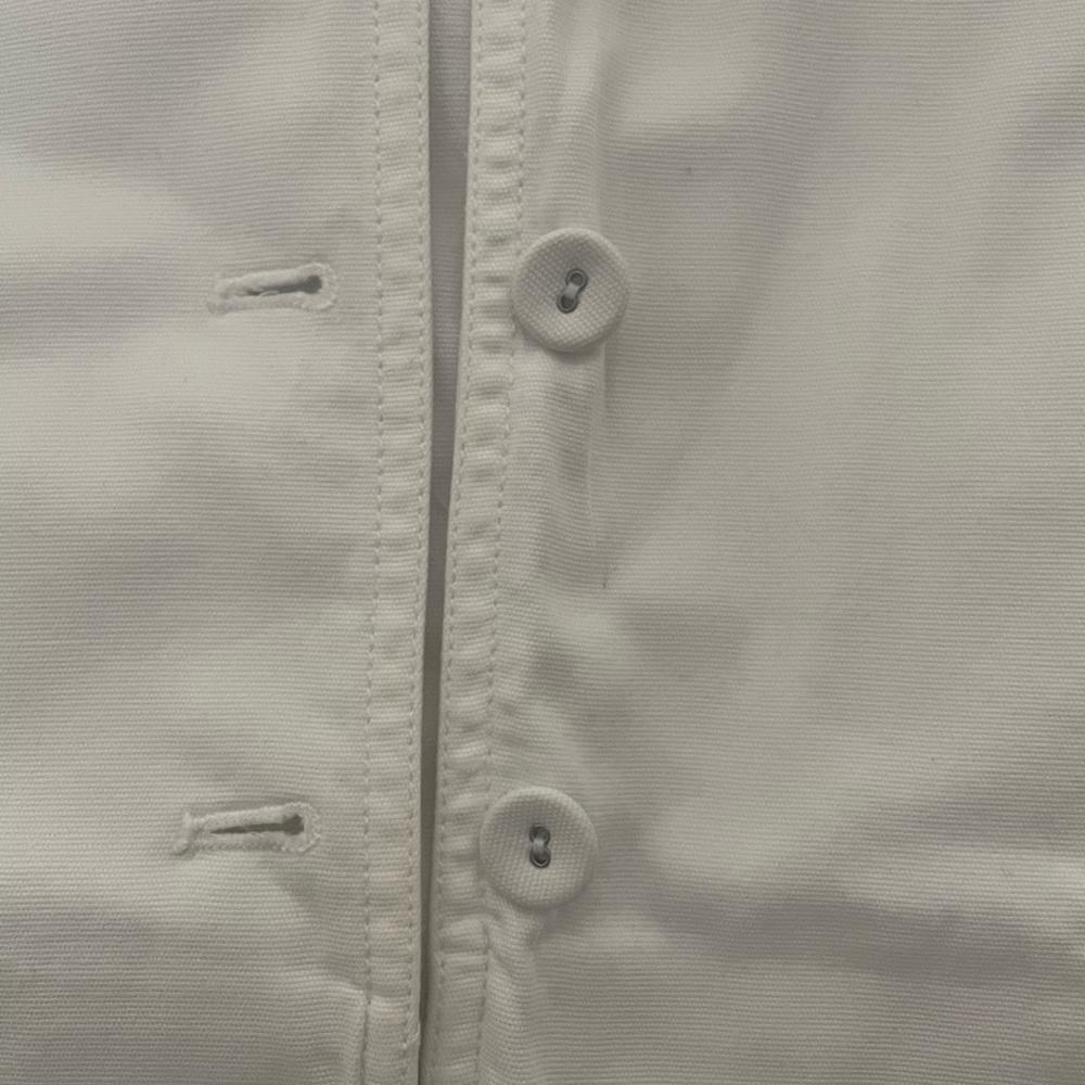 Eileen Fisher White Organic Cotton Canvas Jacket Blazer S EUC - Picture 8 of 16
